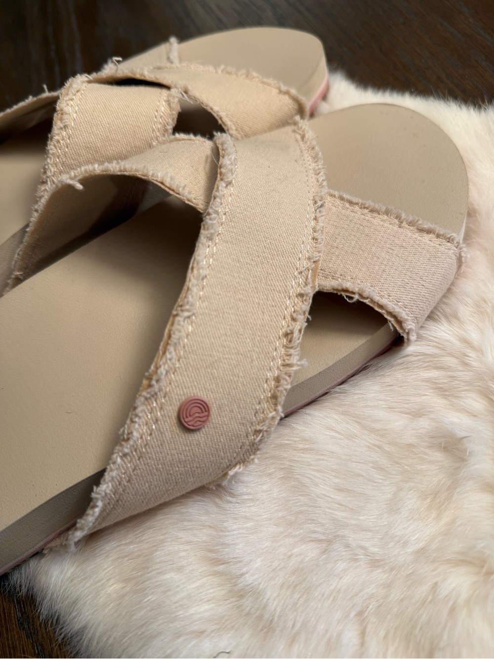 Vionic Boardwalk Panama Slide Sandals Semolina Beige Size 10 - Picture 5 of 7